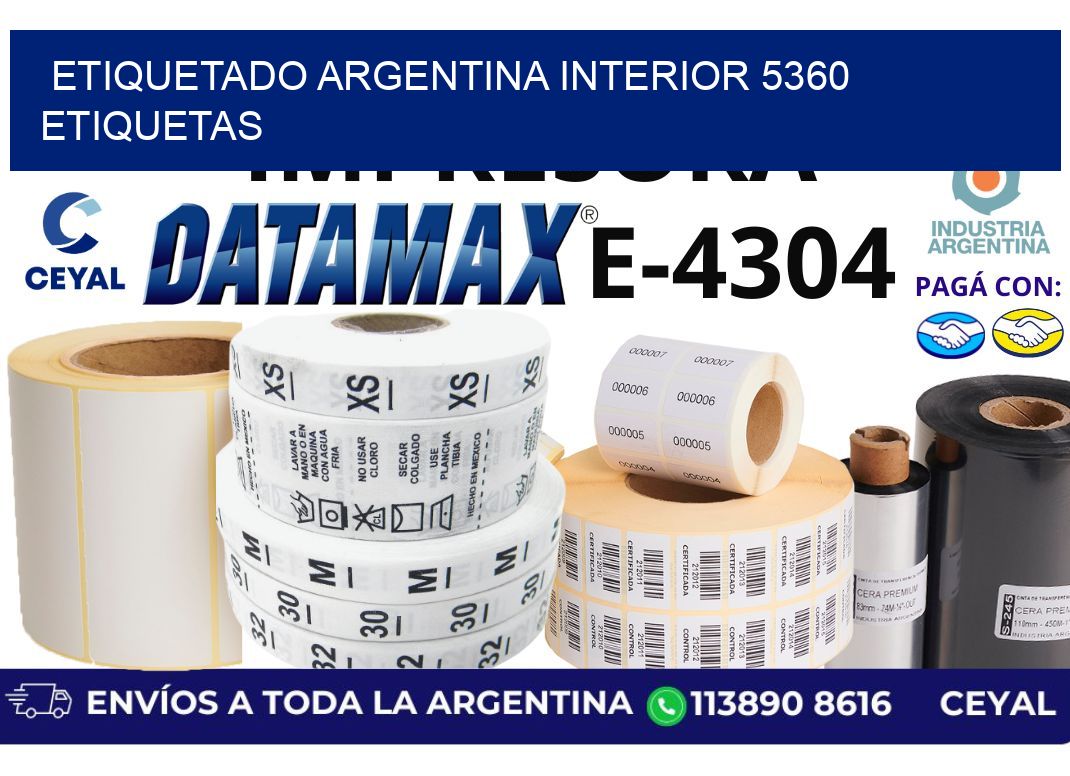 etiquetado argentina interior 5360 etiquetas