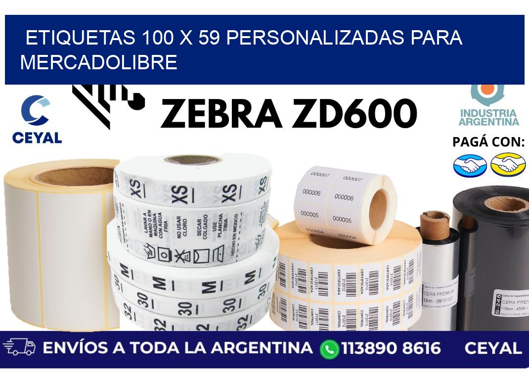 etiquetas 100 x 59 personalizadas para mercadolibre