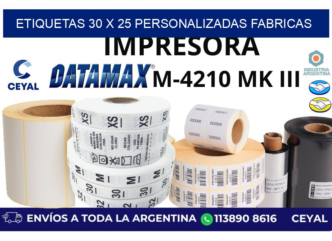 etiquetas 30 x 25 personalizadas fabricas