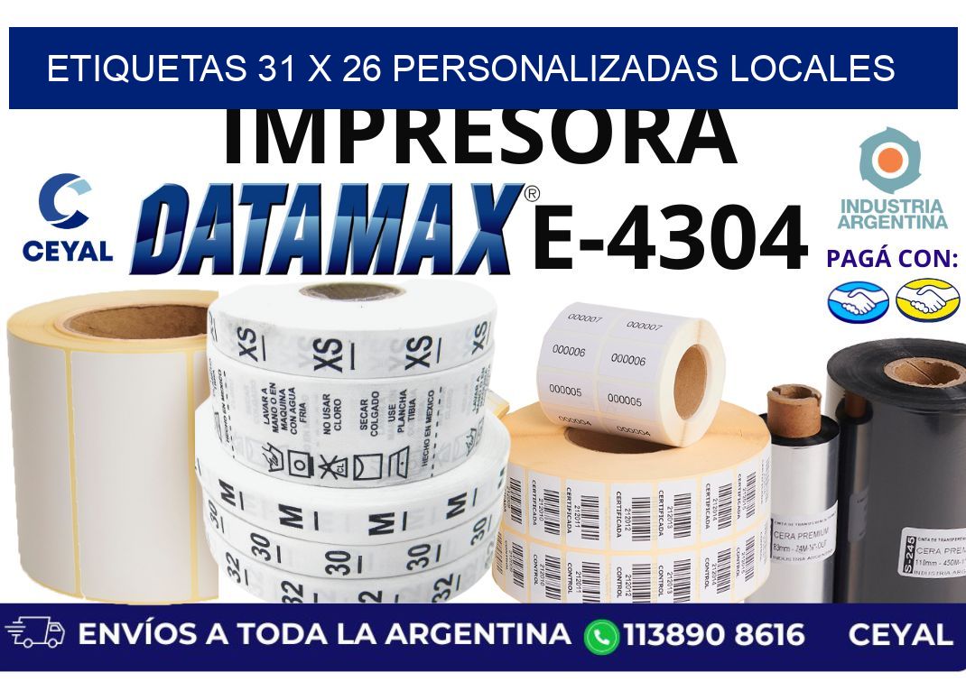 etiquetas 31 x 26 personalizadas locales
