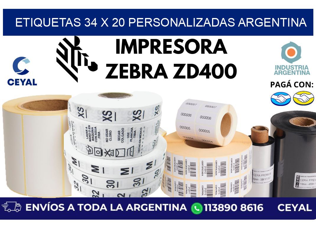 etiquetas 34 x 20 personalizadas argentina