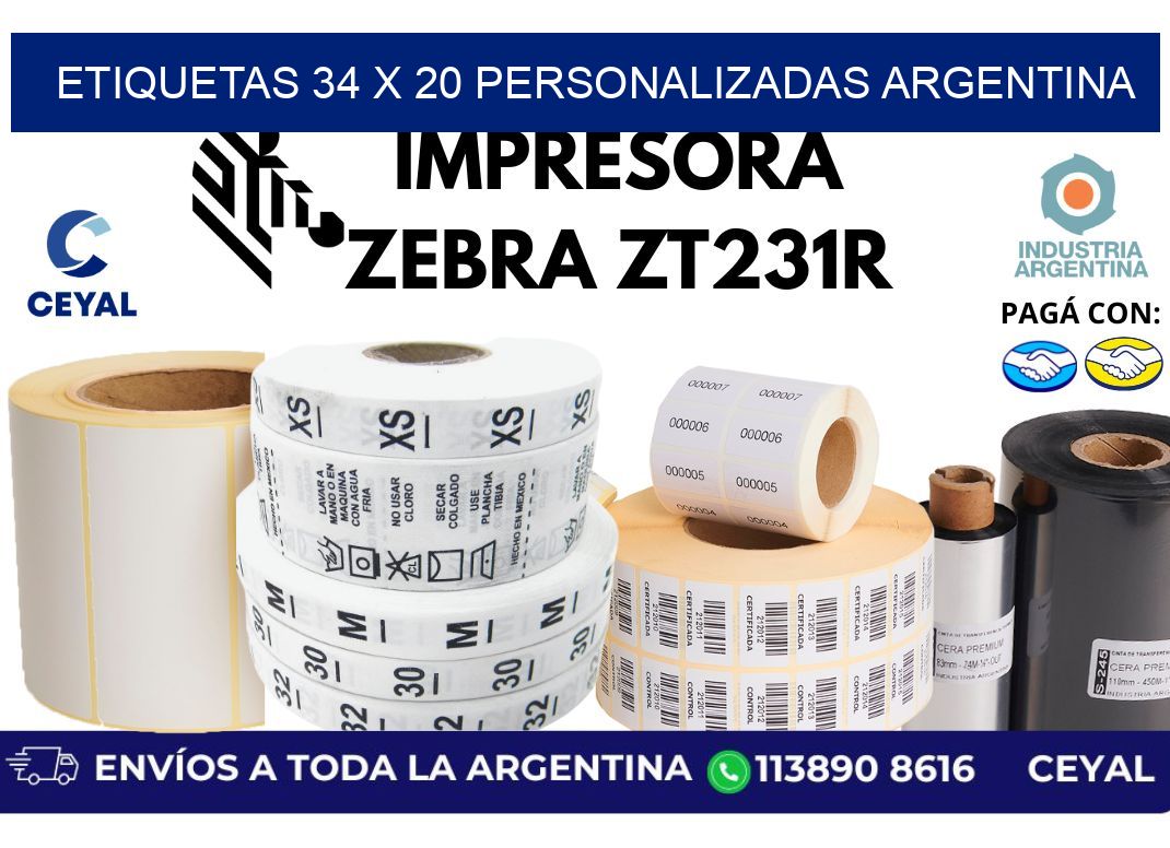 etiquetas 34 x 20 personalizadas argentina