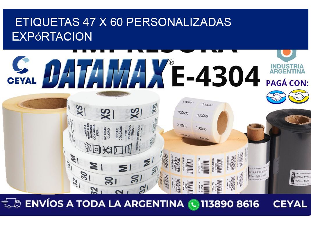 etiquetas 47 x 60 personalizadas expórtacion