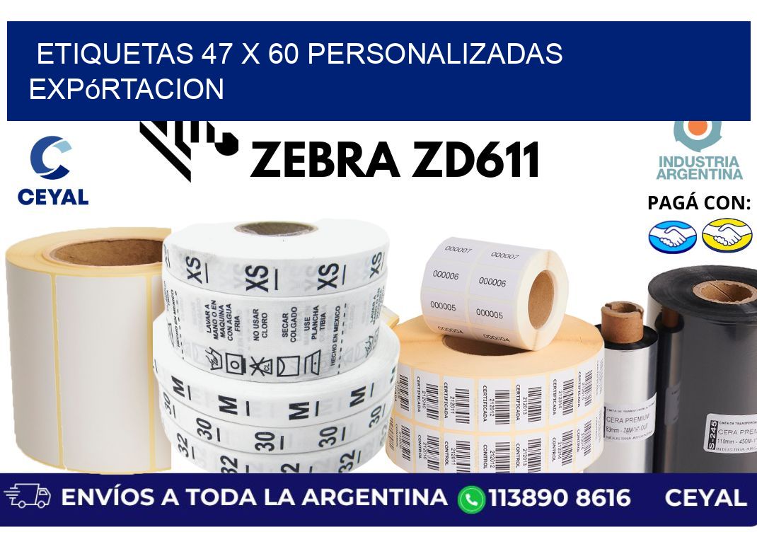 etiquetas 47 x 60 personalizadas expórtacion