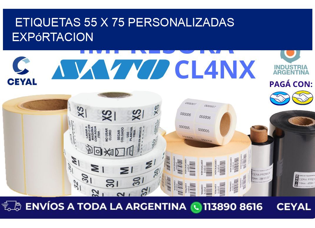 etiquetas 55 x 75 personalizadas expórtacion
