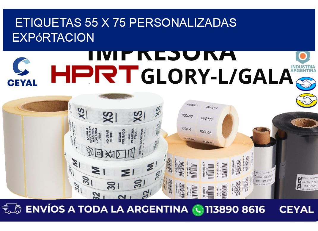 etiquetas 55 x 75 personalizadas expórtacion