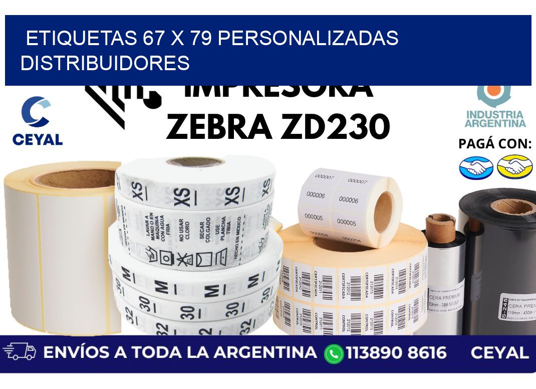 etiquetas 67 x 79 personalizadas distribuidores