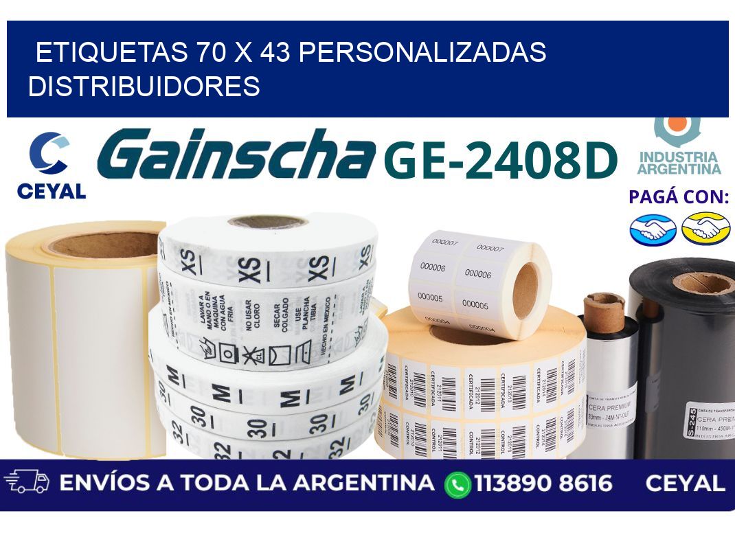 etiquetas 70 x 43 personalizadas distribuidores