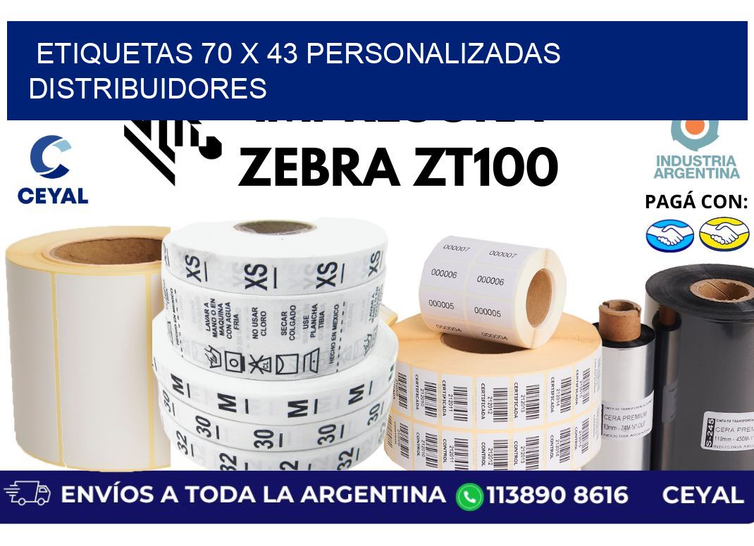 etiquetas 70 x 43 personalizadas distribuidores