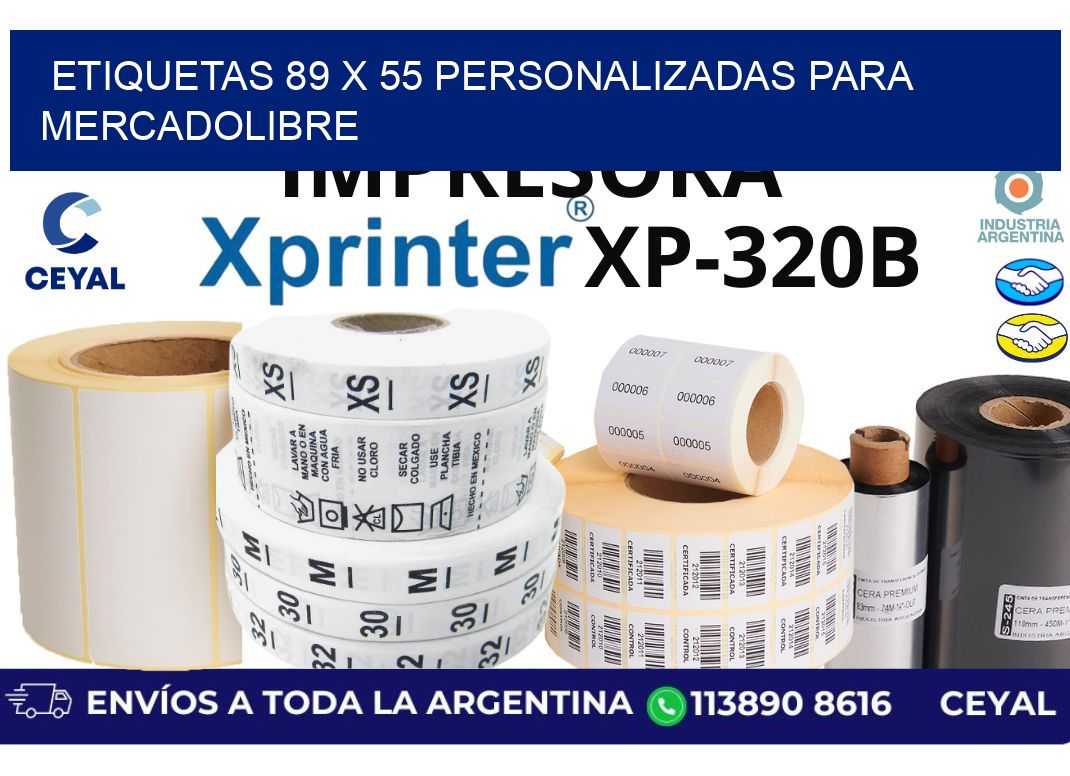 etiquetas 89 x 55 personalizadas para mercadolibre