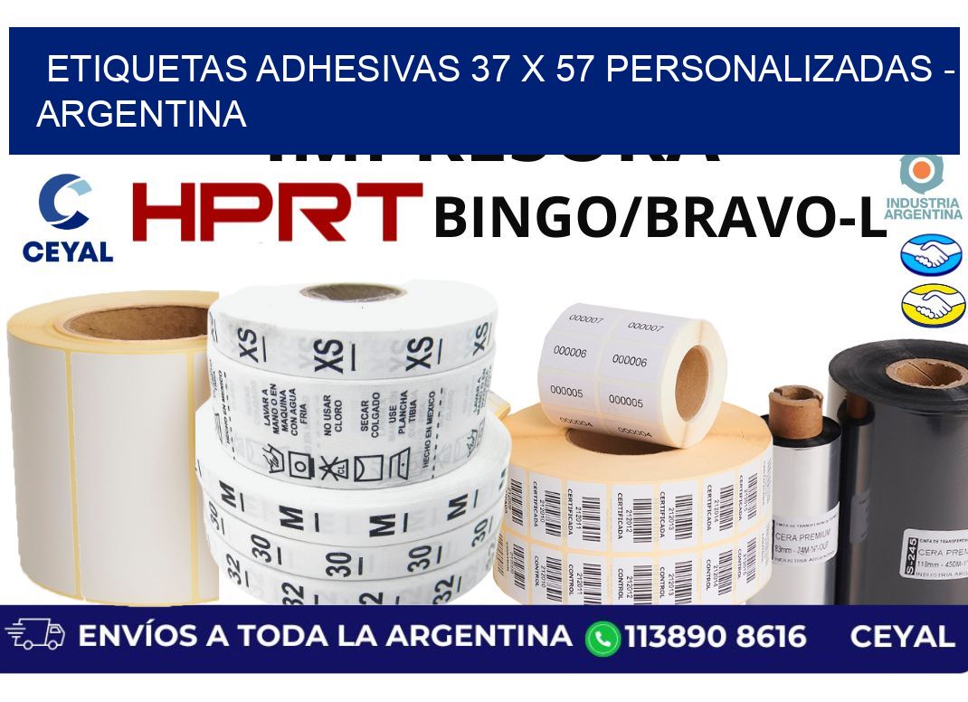 etiquetas adhesivas 37 x 57 personalizadas – Argentina