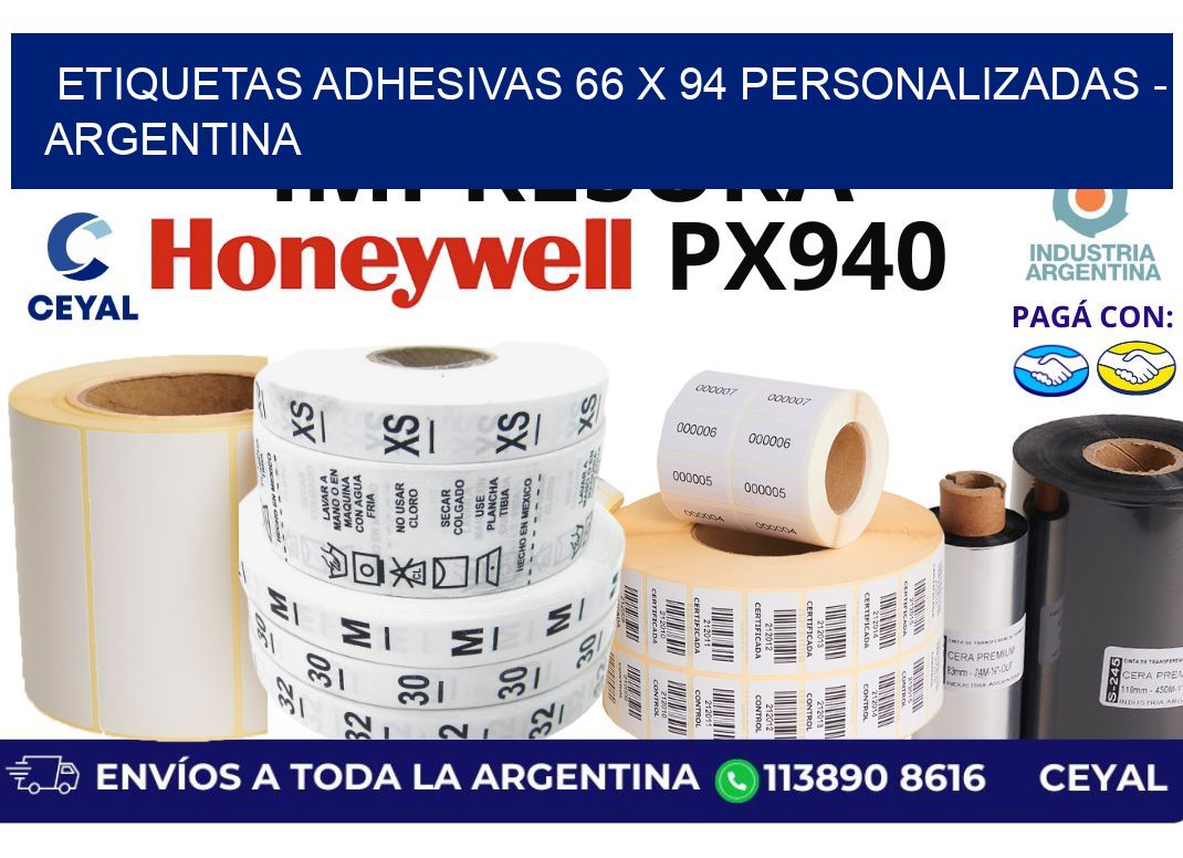 etiquetas adhesivas 66 x 94 personalizadas – Argentina