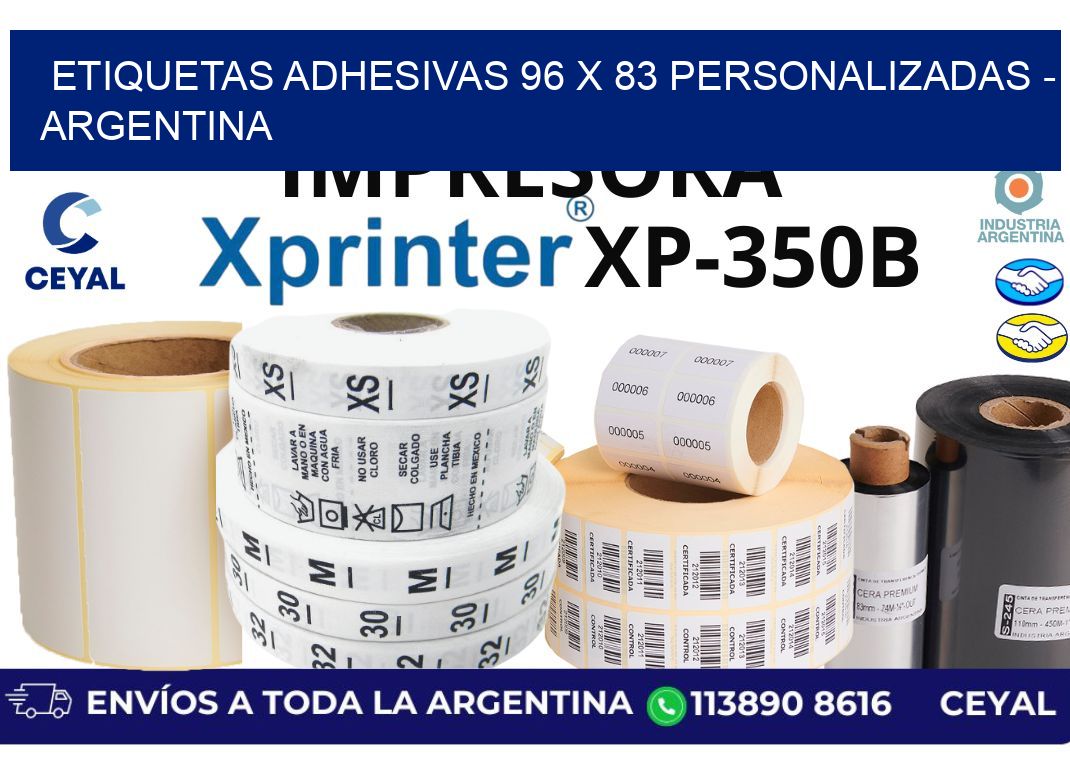 etiquetas adhesivas 96 x 83 personalizadas - Argentina