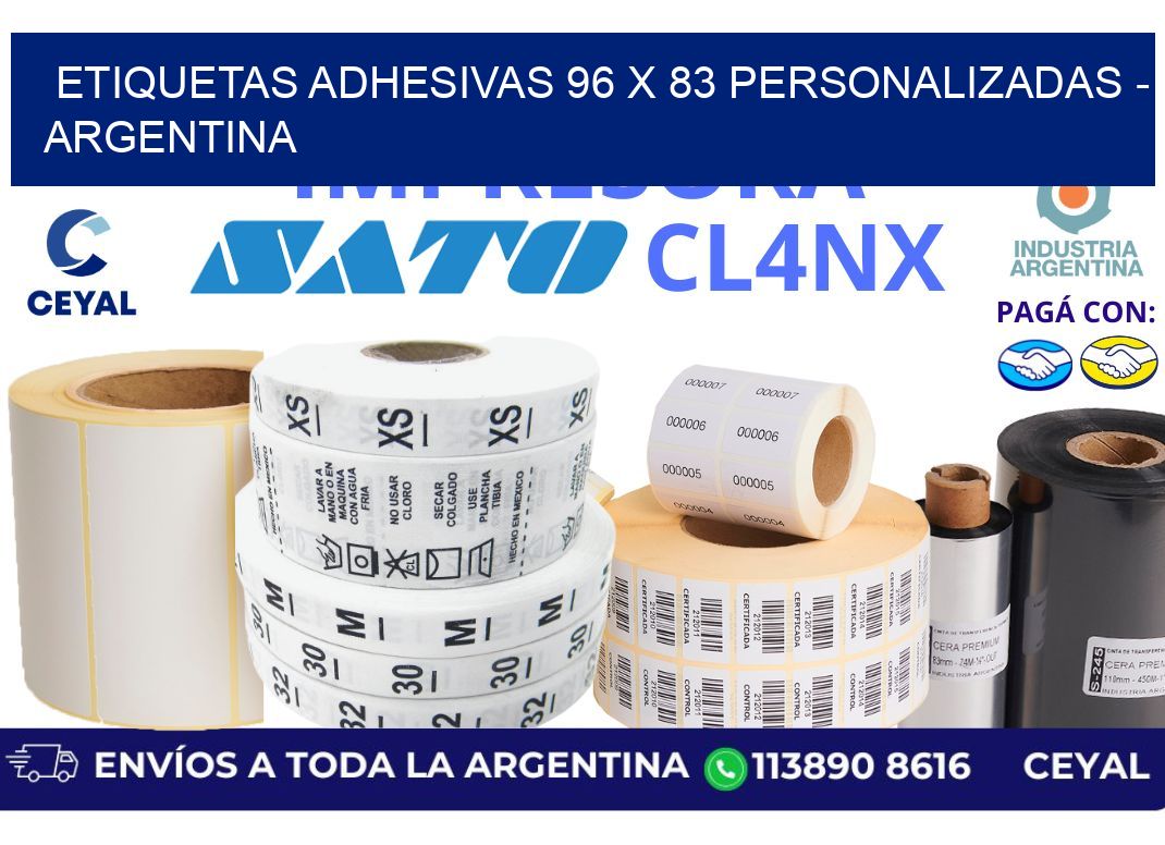 etiquetas adhesivas 96 x 83 personalizadas – Argentina