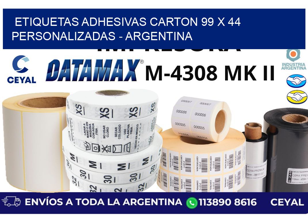 etiquetas adhesivas carton 99 x 44 personalizadas - Argentina