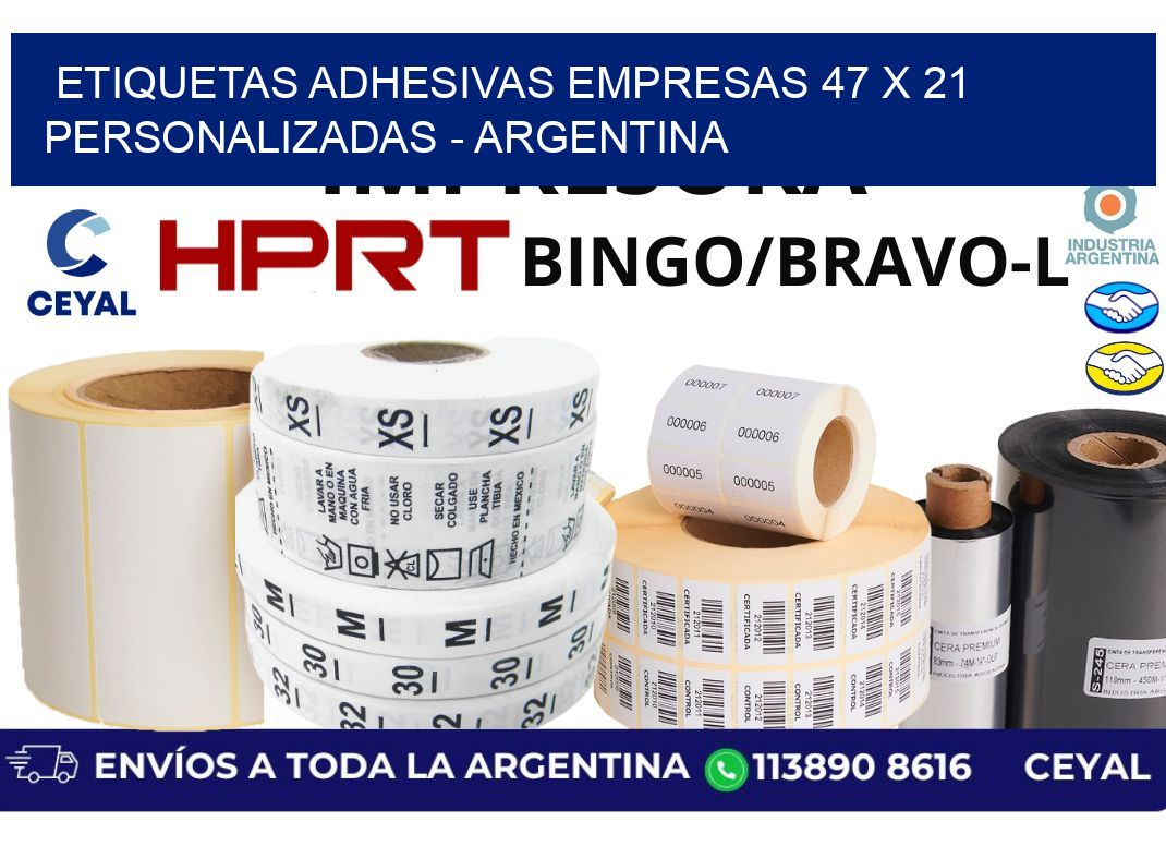 etiquetas adhesivas empresas 47 x 21 personalizadas – Argentina