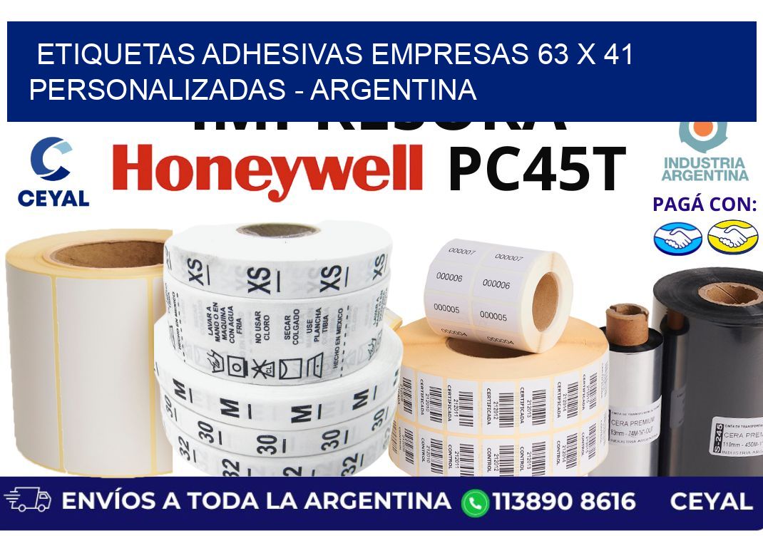 etiquetas adhesivas empresas 63 x 41 personalizadas – Argentina