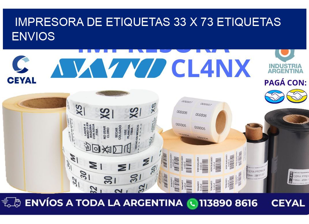 impresora de etiquetas 33 x 73 etiquetas envios
