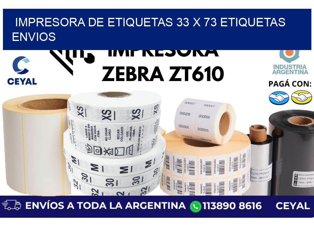impresora de etiquetas 33 x 73 etiquetas envios