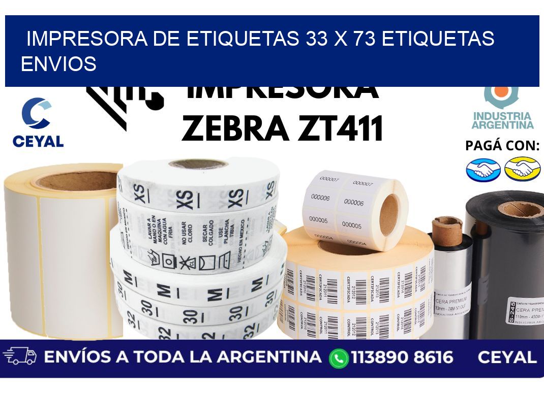 impresora de etiquetas 33 x 73 etiquetas envios