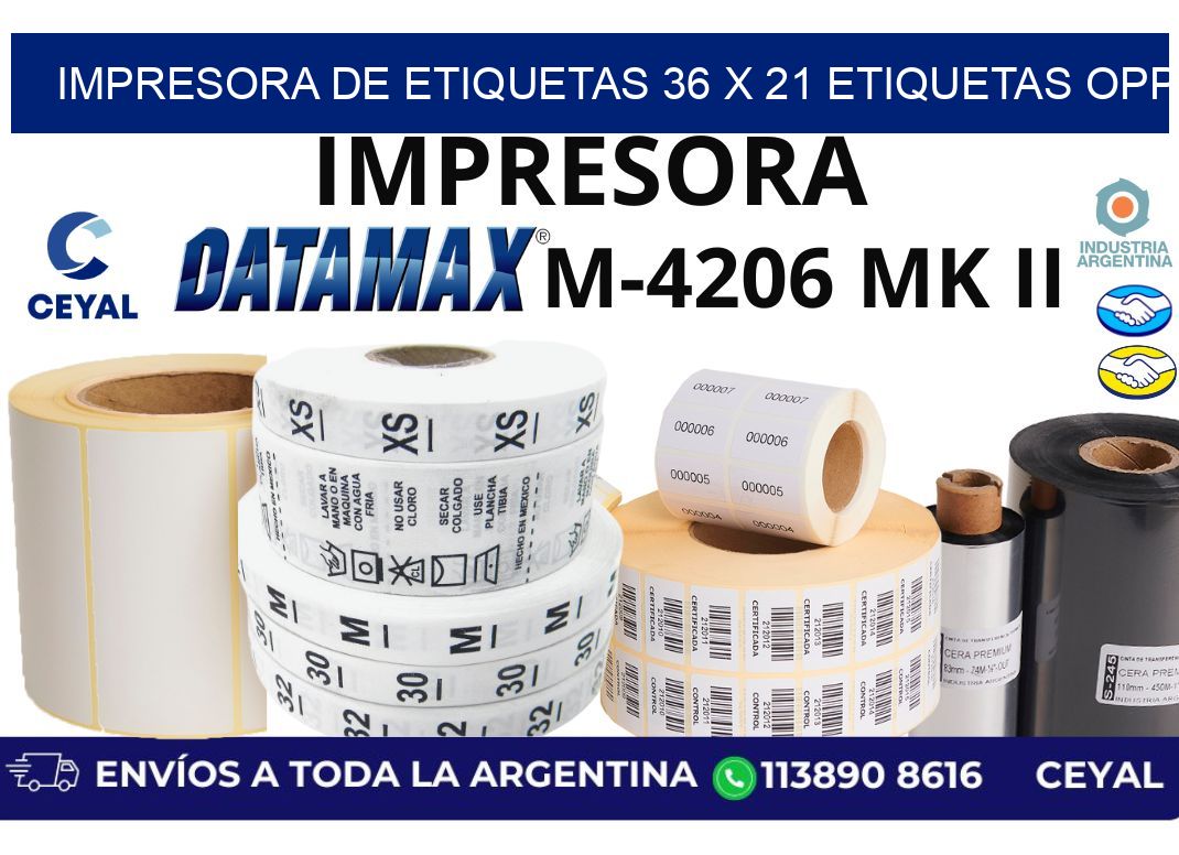 impresora de etiquetas 36 x 21 etiquetas opp