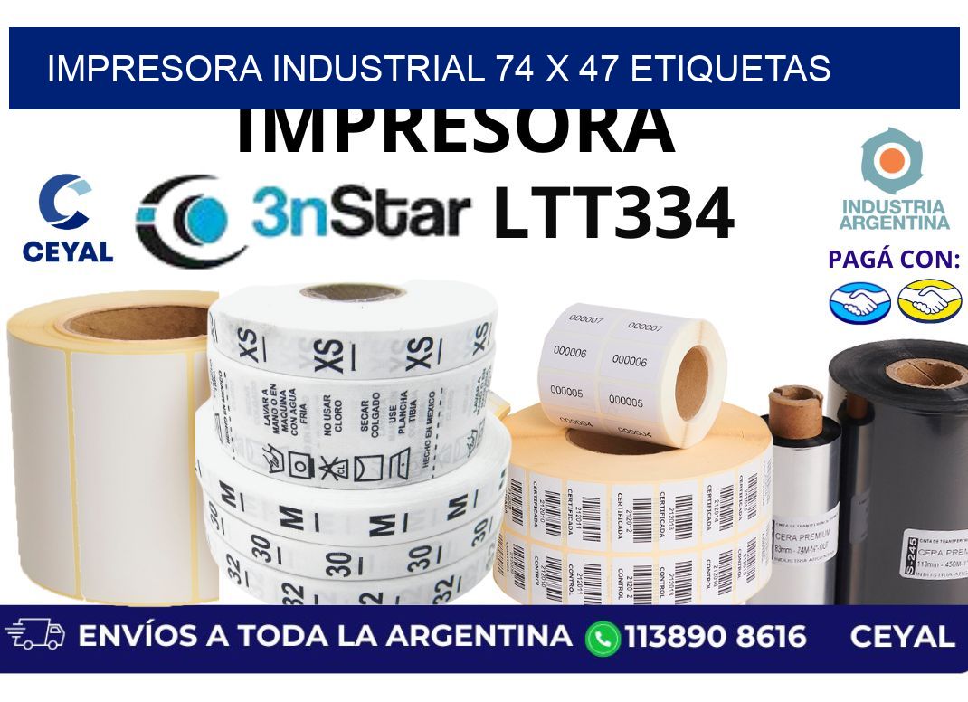 impresora industrial 74 x 47 etiquetas