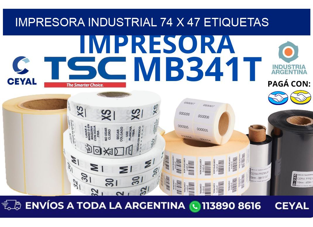 impresora industrial 74 x 47 etiquetas