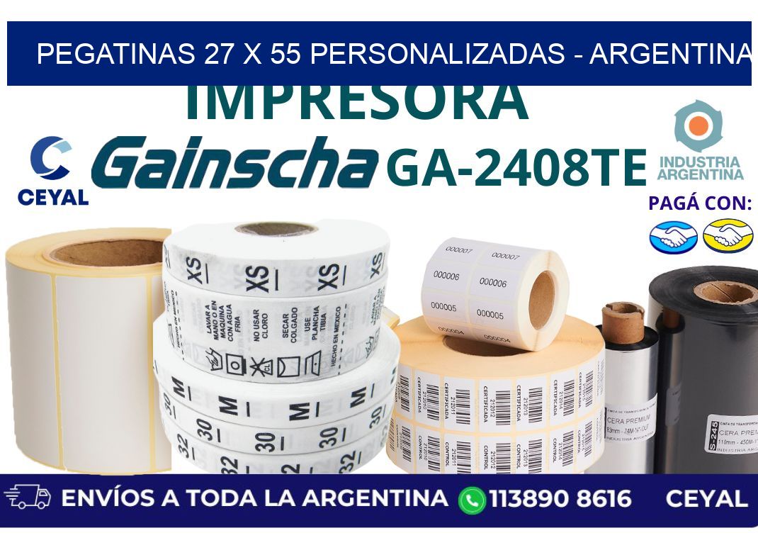 pegatinas 27 x 55 personalizadas – Argentina