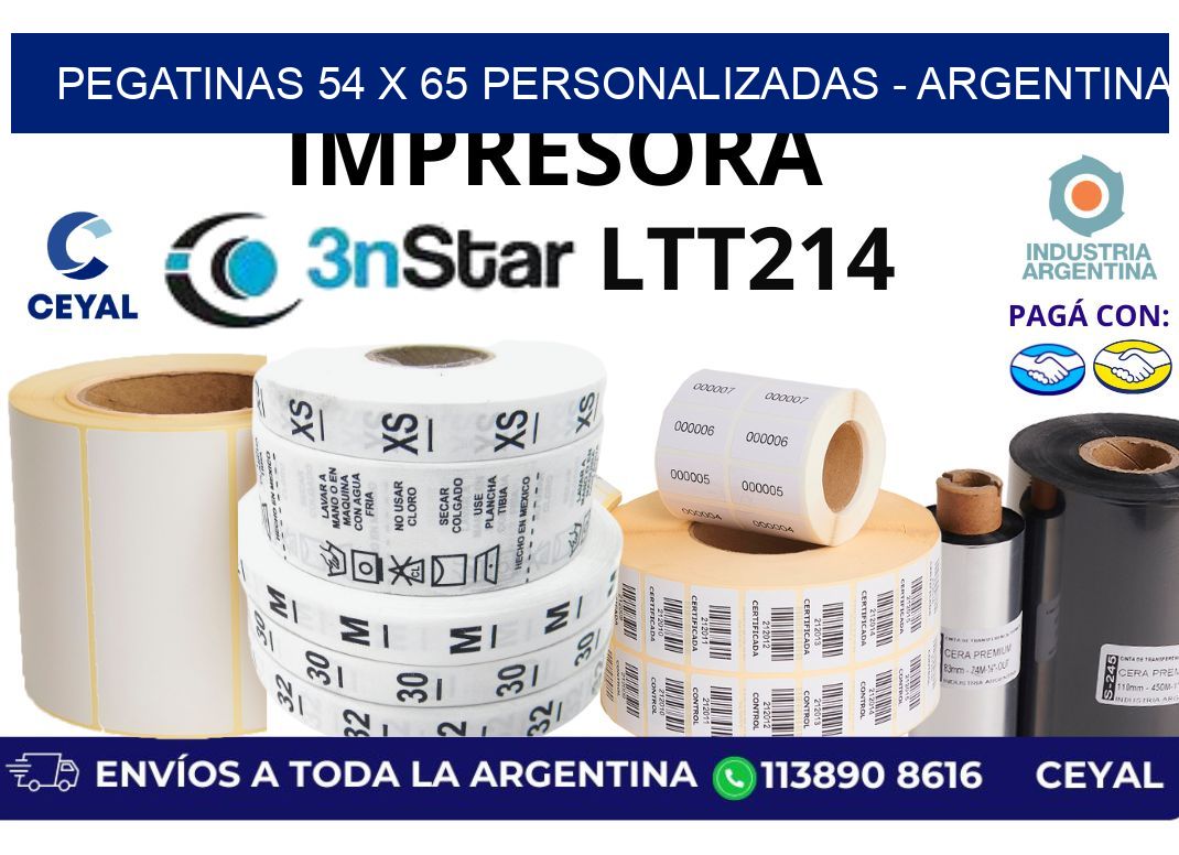 pegatinas 54 x 65 personalizadas - Argentina