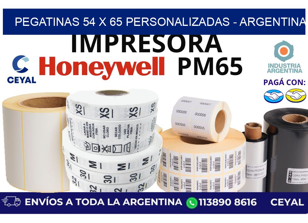 pegatinas 54 x 65 personalizadas – Argentina