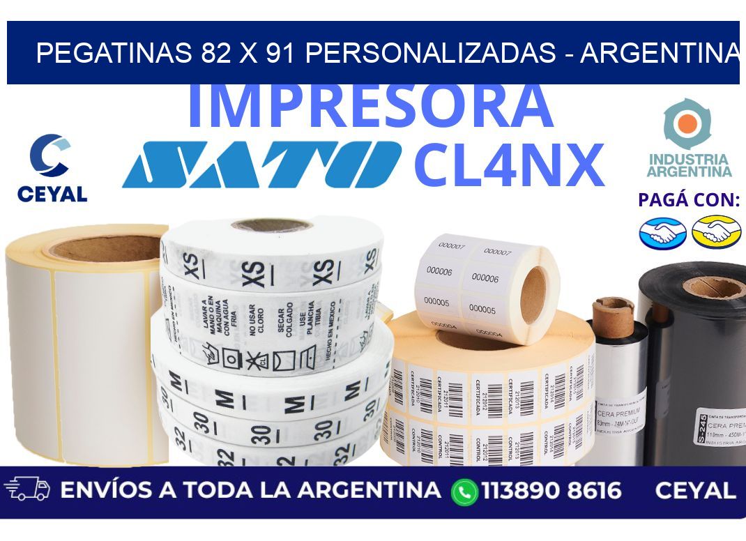pegatinas 82 x 91 personalizadas - Argentina