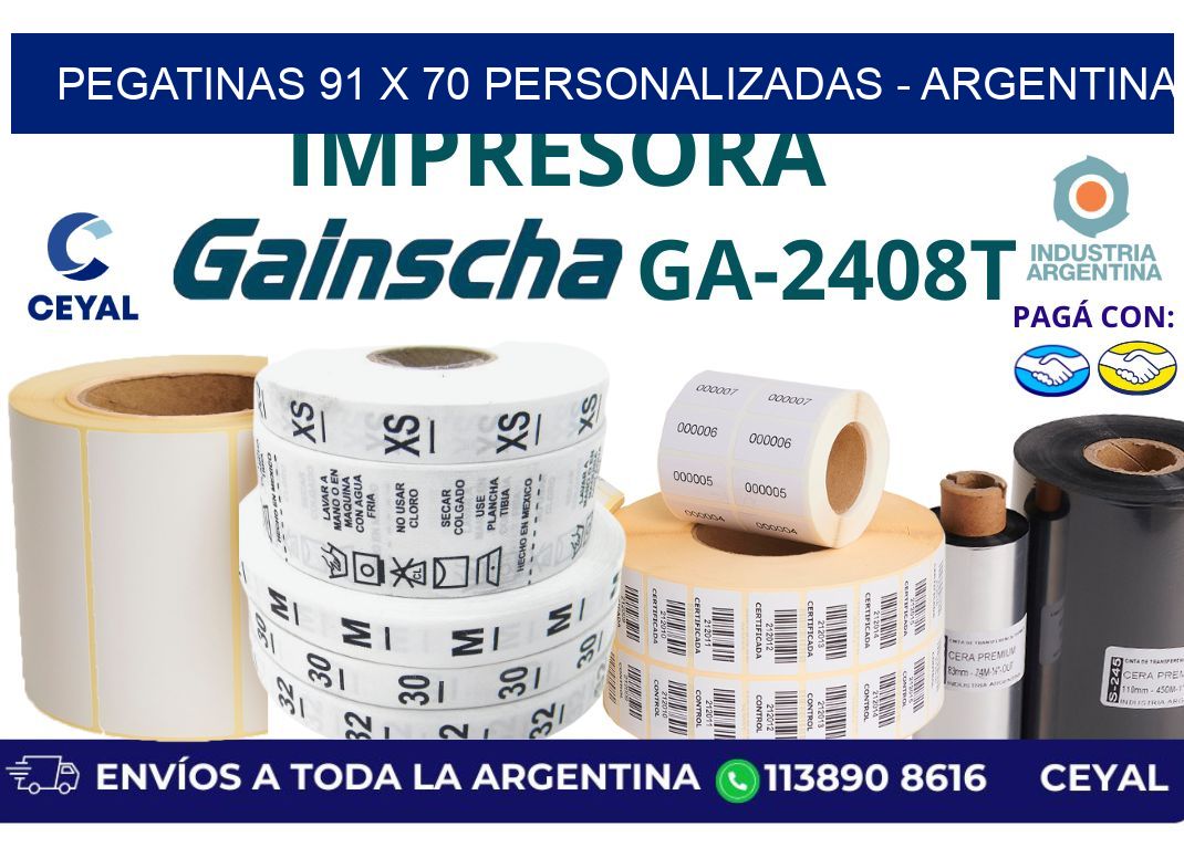 pegatinas 91 x 70 personalizadas - Argentina