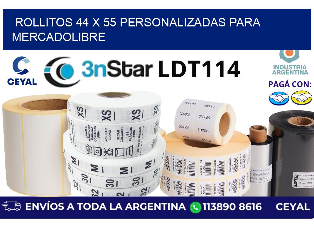 rollitos 44 x 55 personalizadas para mercadolibre