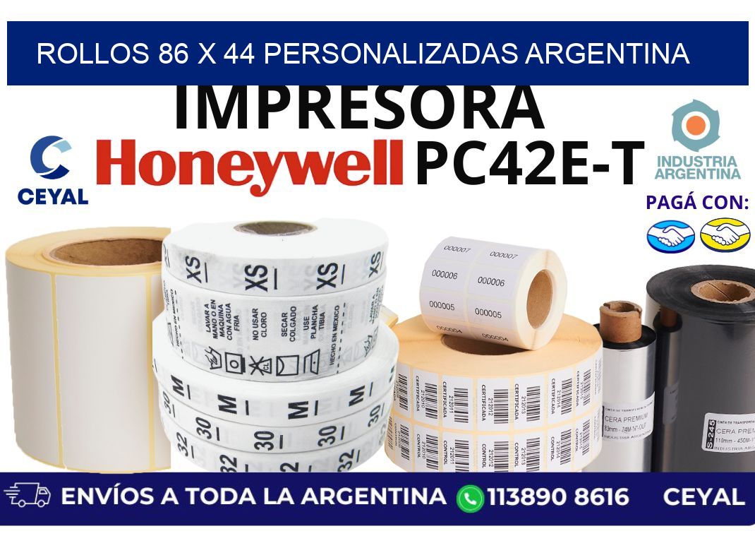 rollos 86 x 44 personalizadas argentina