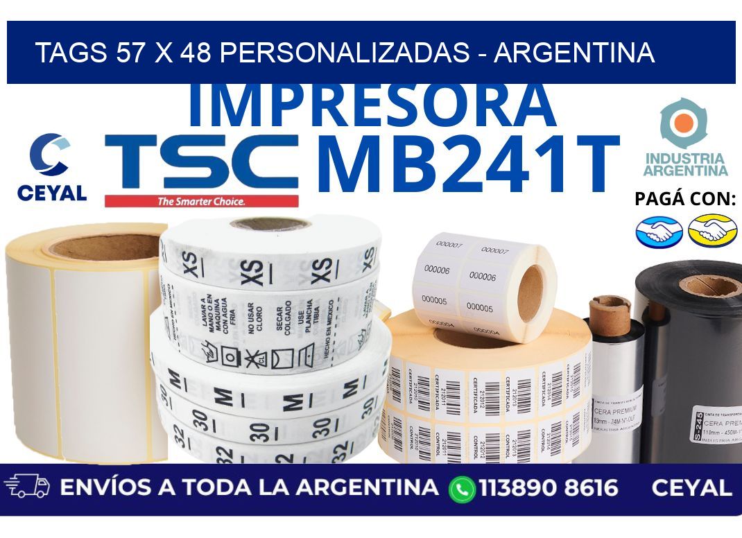 tags 57 x 48 personalizadas - Argentina