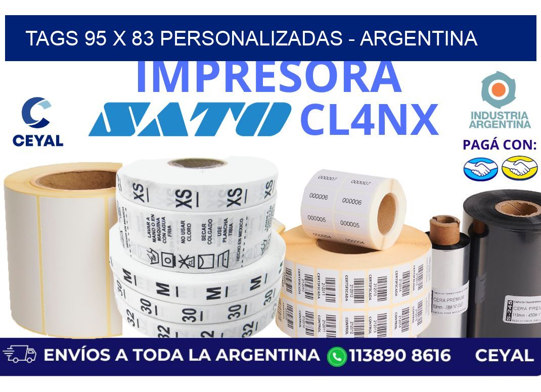 tags 95 x 83 personalizadas - Argentina
