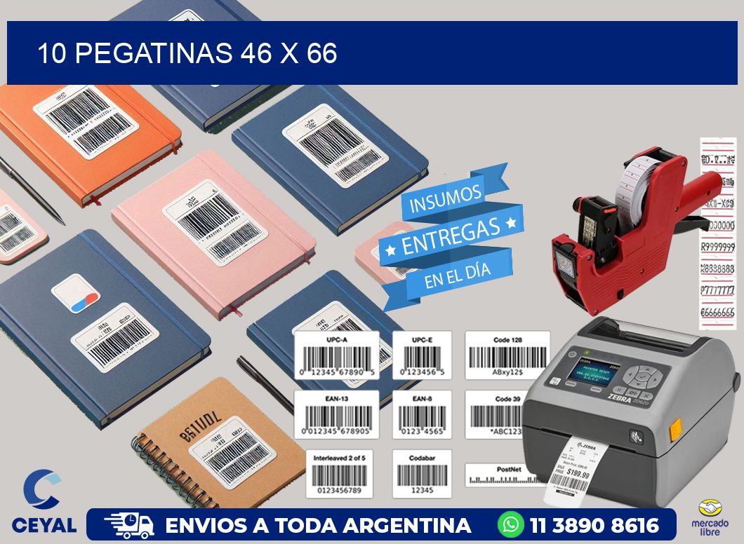 10 PEGATINAS 46 x 66
