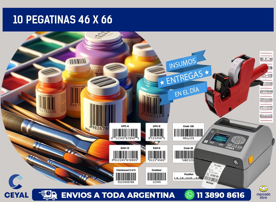10 PEGATINAS 46 x 66