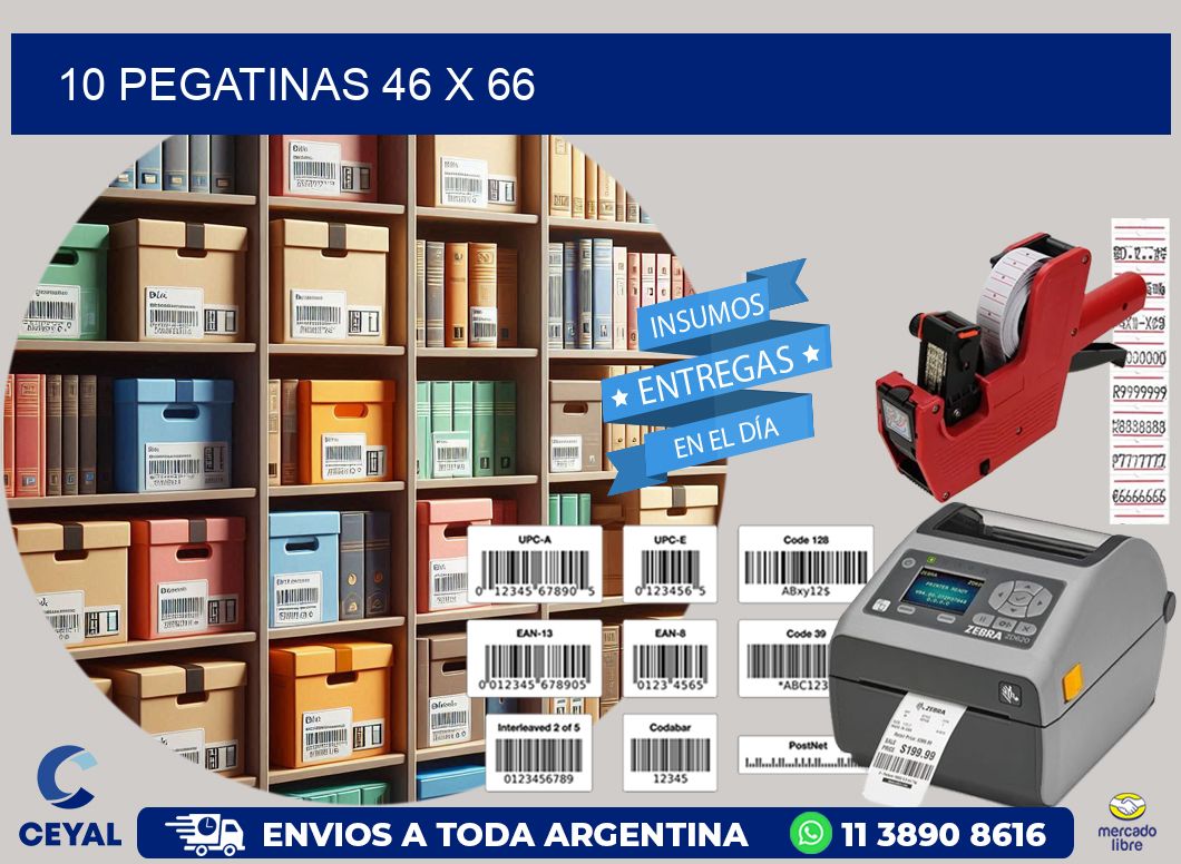 10 PEGATINAS 46 x 66