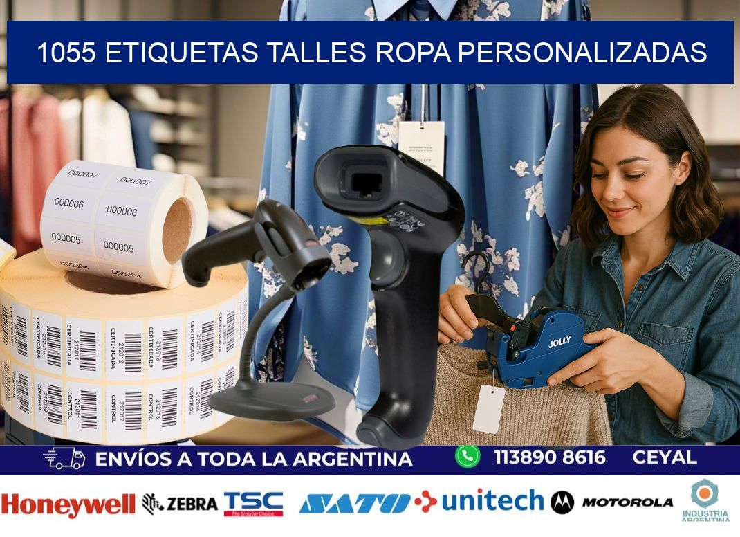 1055 ETIQUETAS TALLES ROPA PERSONALIZADAS