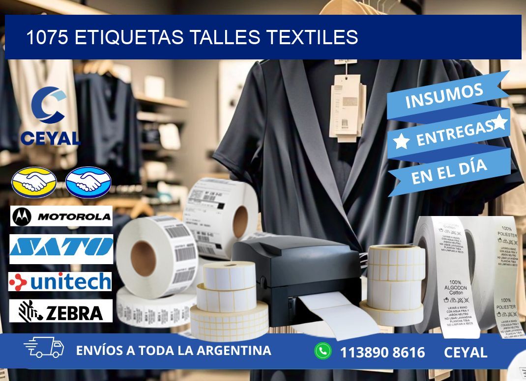 1075 ETIQUETAS TALLES TEXTILES