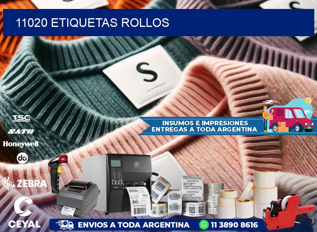 11020 etiquetas rollos