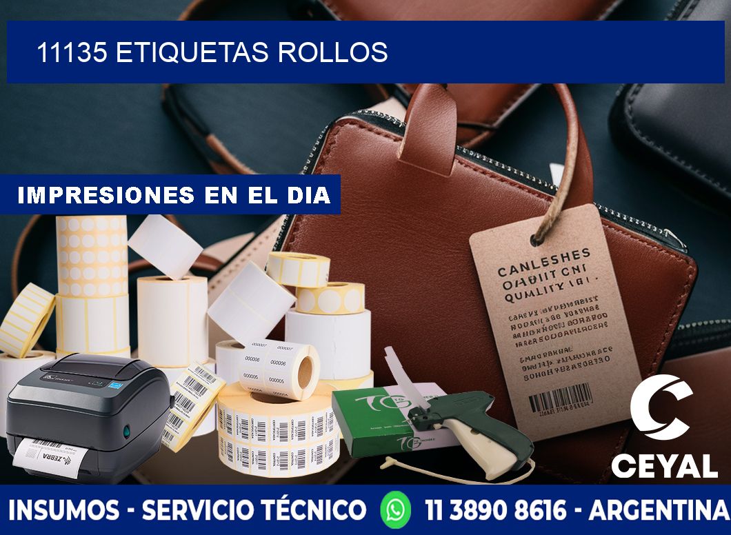 11135 etiquetas rollos