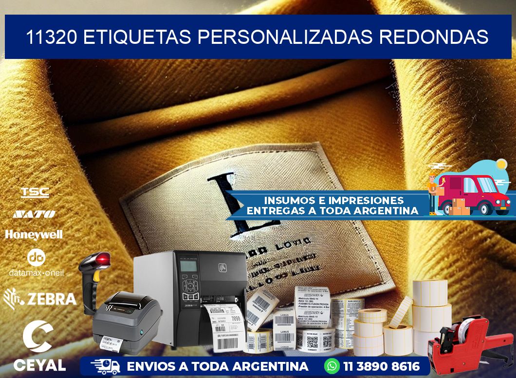 11320 Etiquetas personalizadas redondas