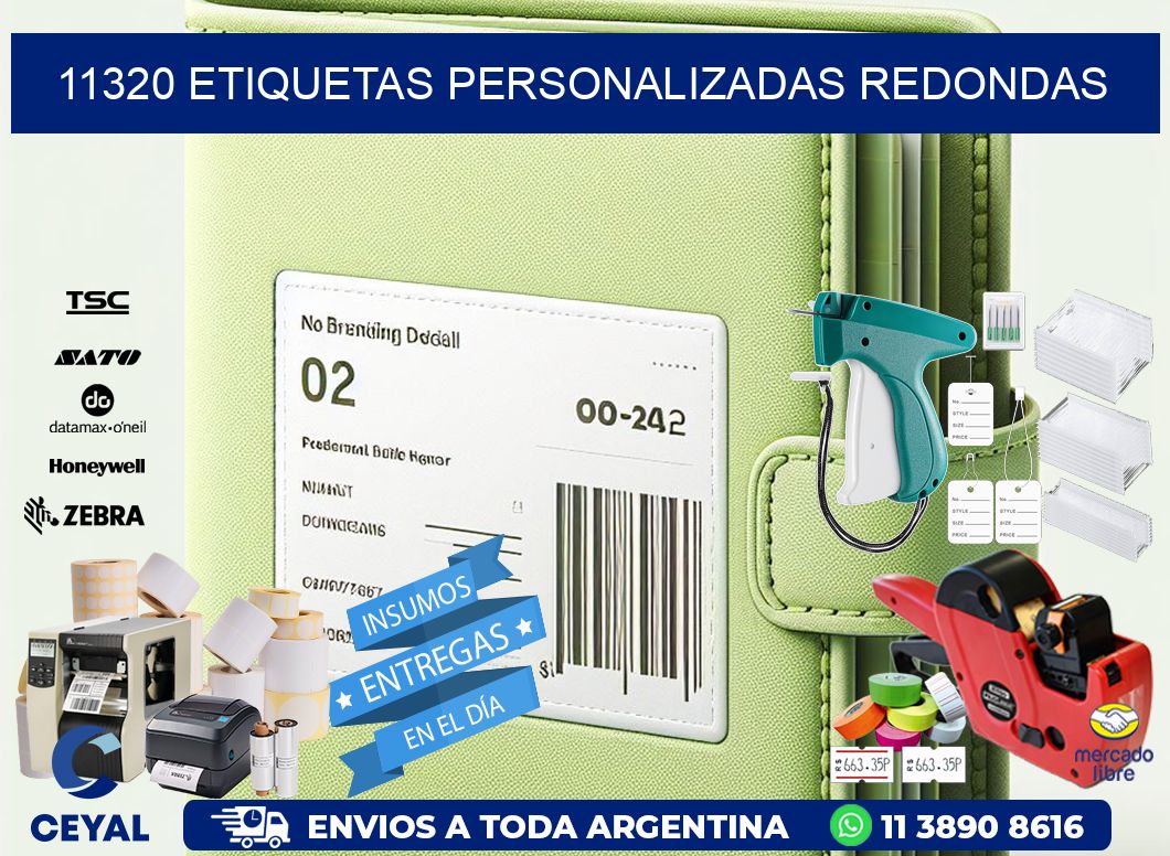 11320 Etiquetas personalizadas redondas