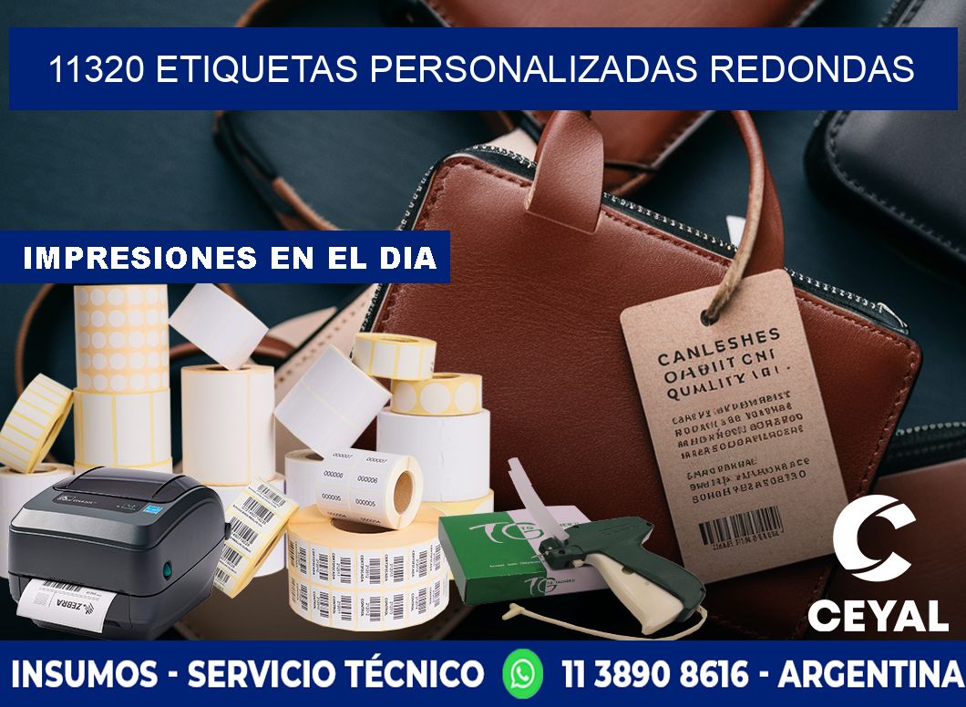 11320 Etiquetas personalizadas redondas