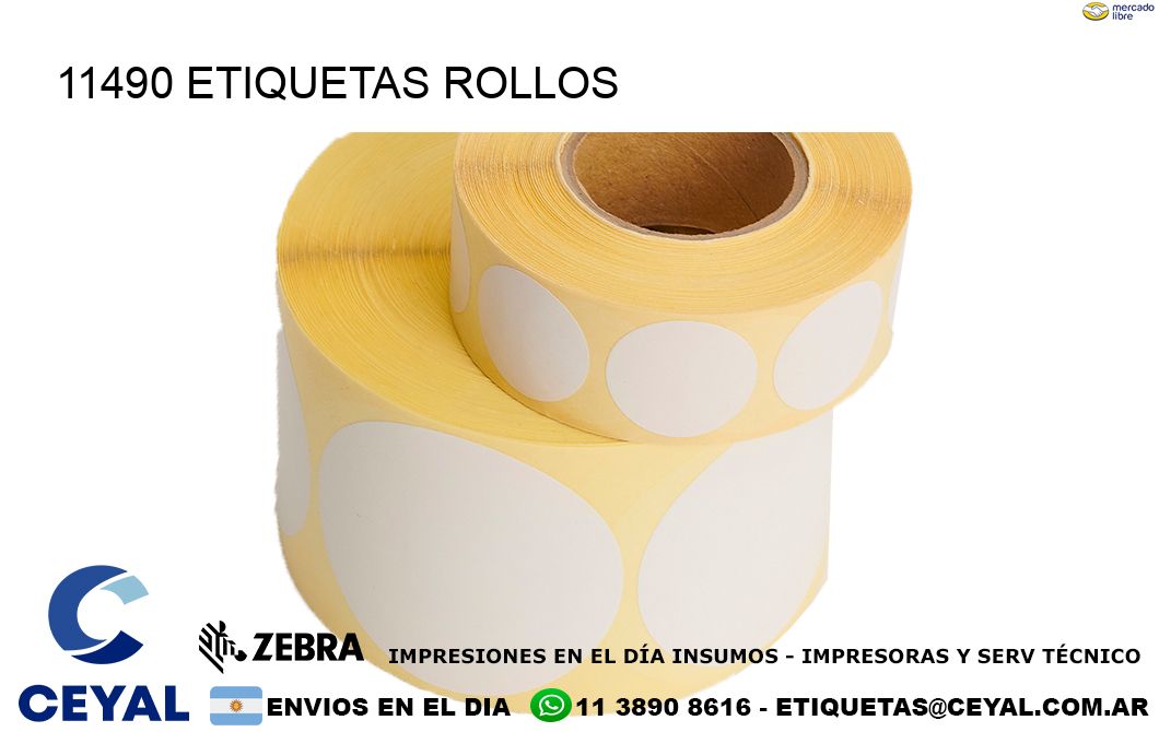 11490 etiquetas rollos