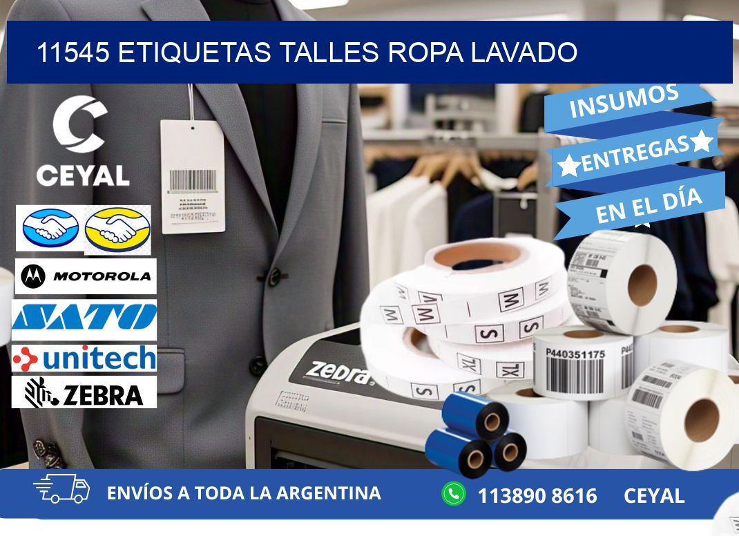 11545 ETIQUETAS TALLES ROPA LAVADO