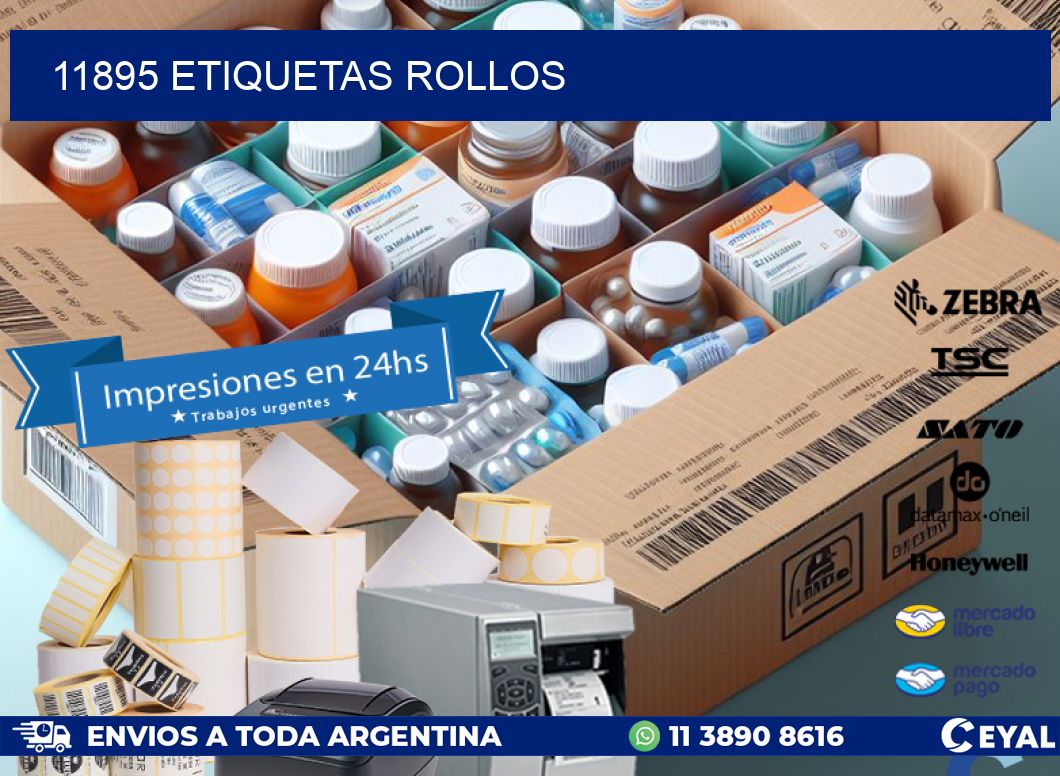 11895 etiquetas rollos