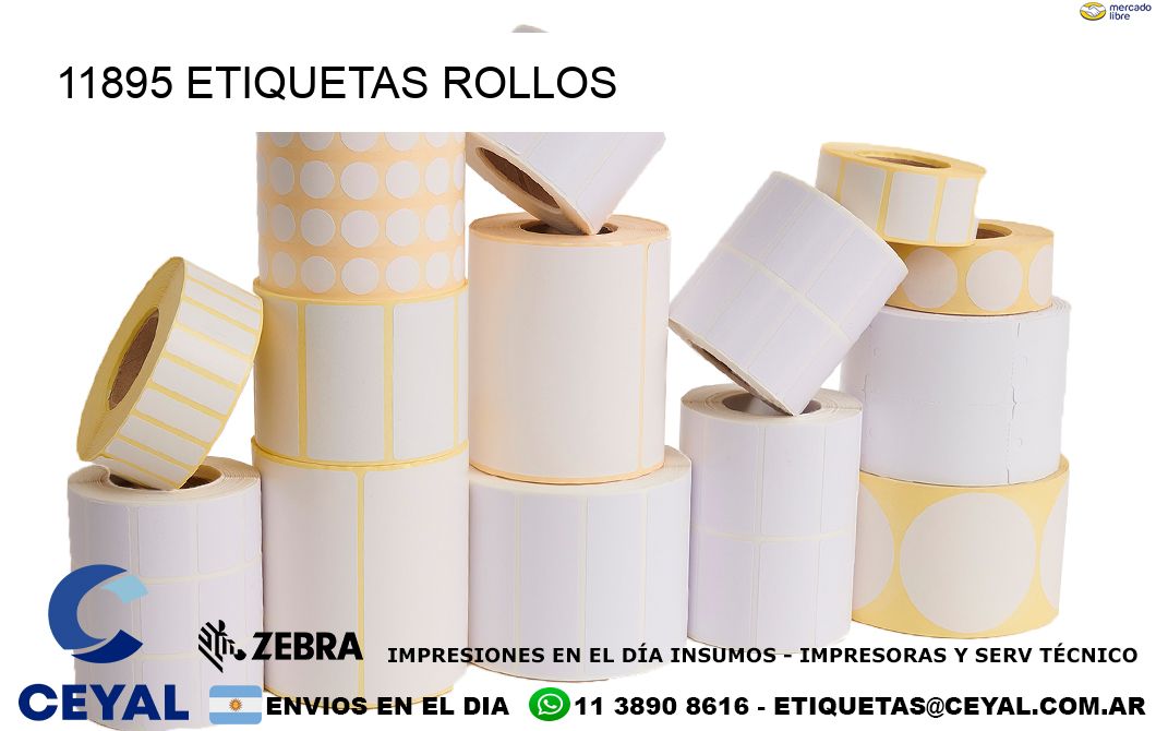 11895 etiquetas rollos